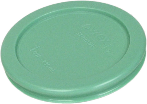 Pyrex 7202-PC 1 Cup Green Round Plastic Replacement Lid - 6 Pack - Original Genuine Pyrex - Made in the USA...